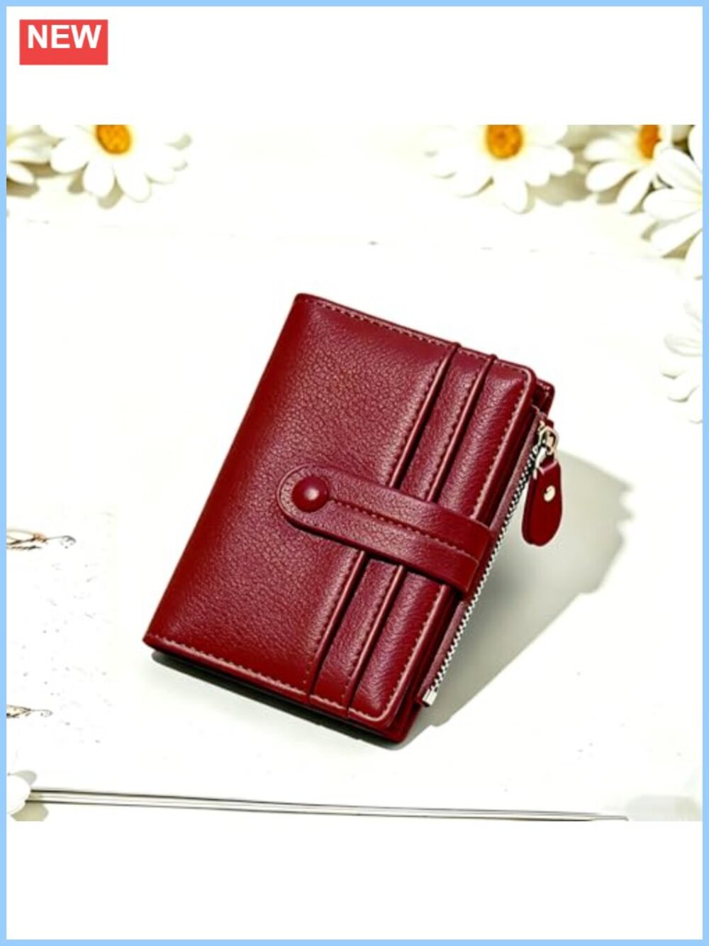 RFID Blocking Bifold PU Leather Wallet for Women